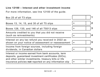 Form T1 (5013-D1) Federal Worksheet - Large Print - Canada, Page 4