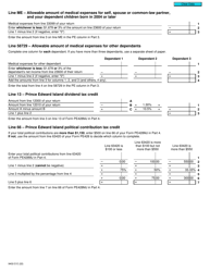 Form T2203 (9402-D) Worksheet PE428MJ Prince Edward Island - Canada, Page 3