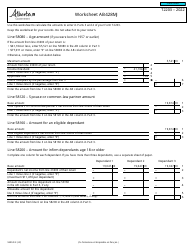 Form T2203 (9409-D) Worksheet AB428MJ Alberta - Canada