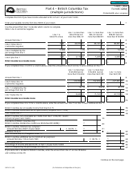 Form T2203 (BC428MJ; 9410-C) Part 4 British Columbia Tax (Multiple Jurisdictions) - Canada
