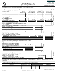 Document preview: Form T2203 (NU428MJ; 9414-C) Part 4 Nunavut Tax (Multiple Jurisdictions) - Canada, 2022
