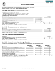 Form T2203 (9414-D) Worksheet NU428MJ Nunavut - Canada
