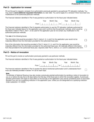 Form GST116 Application, Renewal, or Revocation of the Authorization for a Qualifying Institution to Use Particular Input Tax Credit Allocation Methods - Canada, Page 4
