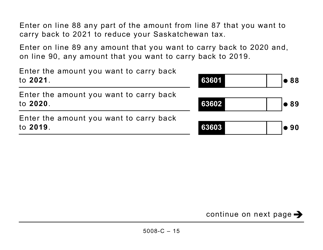 Form 5008- (SK428) Saskatchewan Tax (Large Print) - Canada, Page 15