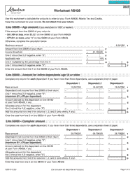 Form 5009-D Worksheet AB428 Alberta - Canada