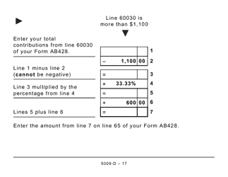 Form 5009-D Worksheet AB428 Alberta (Large Print) - Canada, Page 17