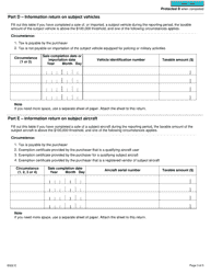 Form B502 Luxury Tax - Information Return for Non-registrants - Canada, Page 3