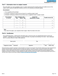 Form B502 Luxury Tax - Information Return for Non-registrants - Canada, Page 4