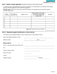 Form GST189 General Application for Gst/Hst Rebates - Canada, Page 5