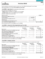 Form 5004-D Worksheet NB428 New Brunswick - Canada