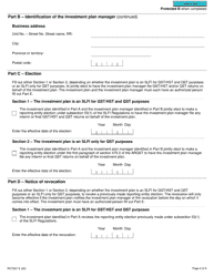 Form RC7201 Reporting Entity Election or Notice of Revocation for a Selected Listed Financial Institution for Gst/Hst and Qst Purposes or Only for Qst Purposes - Canada, Page 2