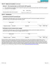 Form RC7201 Reporting Entity Election or Notice of Revocation for a Selected Listed Financial Institution for Gst/Hst and Qst Purposes or Only for Qst Purposes - Canada, Page 3