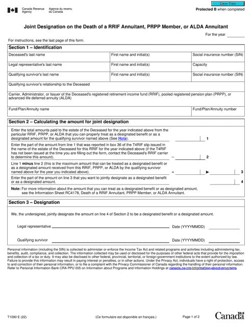 Form T1090  Printable Pdf