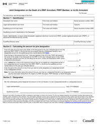 Form T1090 Joint Designation on the Death of a Rrif Annuitant, Prpp Member, or Alda Annuitant - Canada