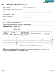 Form B503 Luxury Tax Rebate Application for Foreign Representatives - Canada, Page 2