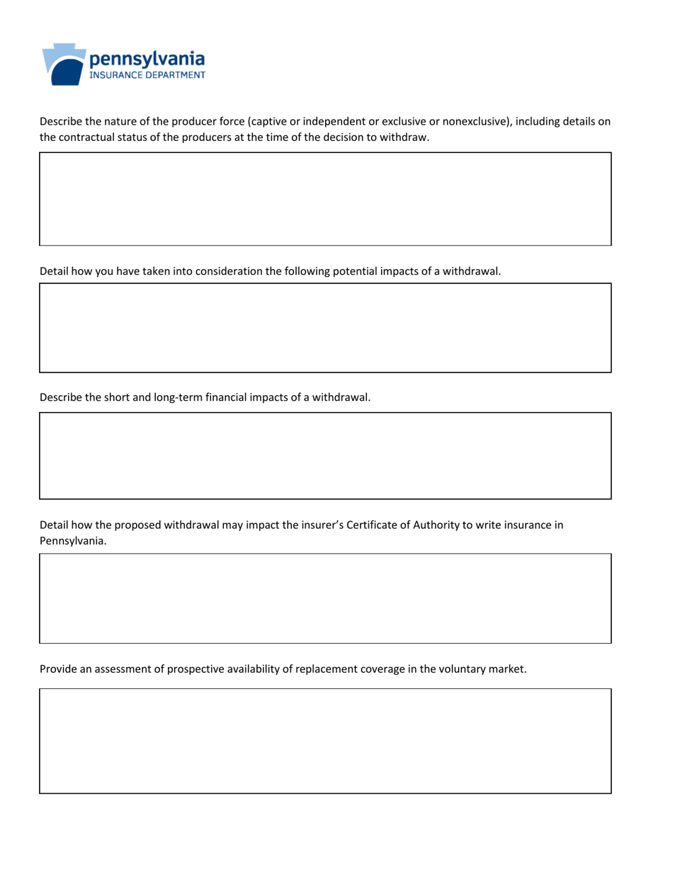 Request for Plan of Withdraw / Transition - Pennsylvania, Page 4