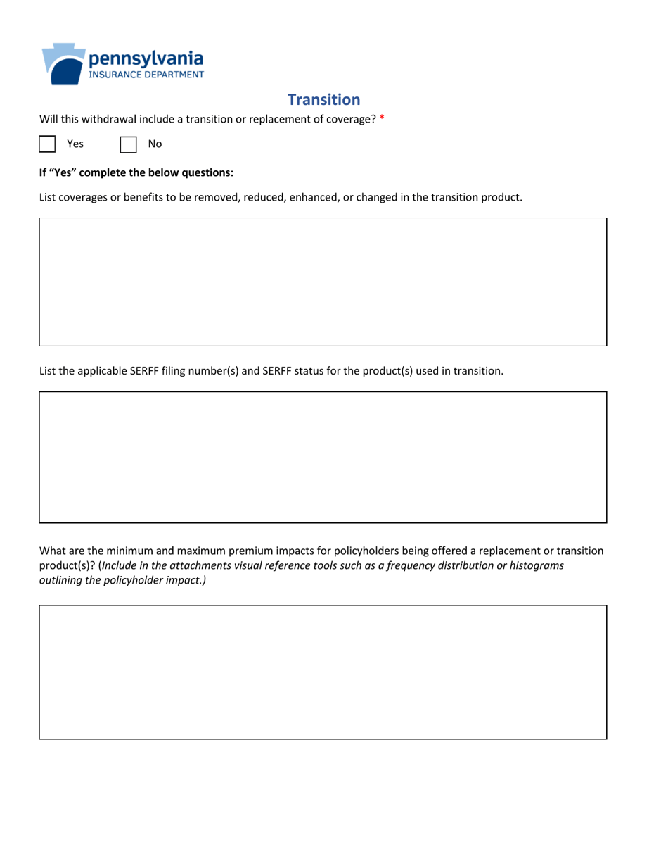 Request for Plan of Withdraw / Transition - Pennsylvania, Page 5