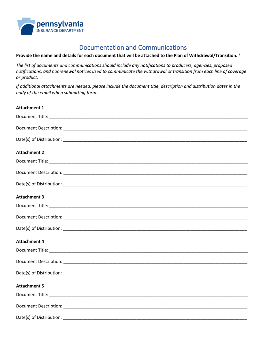 Request for Plan of Withdraw / Transition - Pennsylvania, Page 6