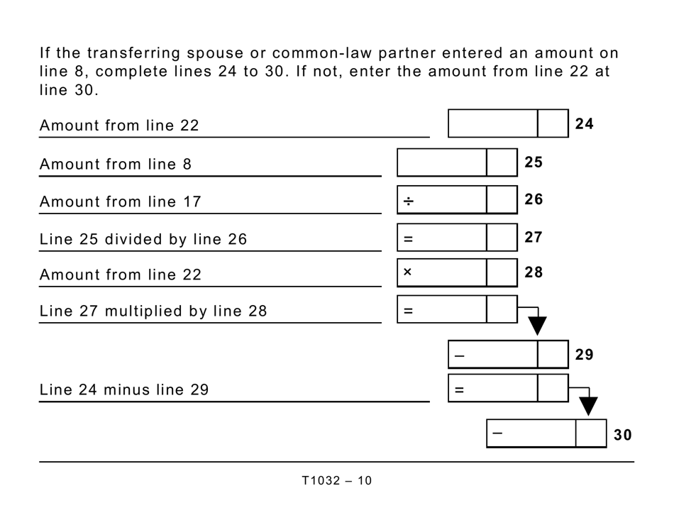 Form T1032 Joint Election to Split Pension Income (Large Print) - Canada, Page 10