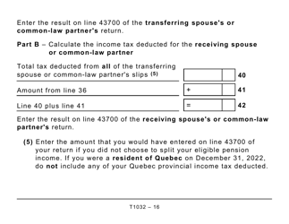 Form T1032 Joint Election to Split Pension Income (Large Print) - Canada, Page 16