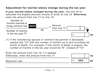 Form T1032 Joint Election to Split Pension Income (Large Print) - Canada, Page 8