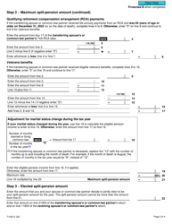 Form T1032 Joint Election to Split Pension Income - Canada, Page 2