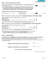 Form T1032 Joint Election to Split Pension Income - Canada, Page 4