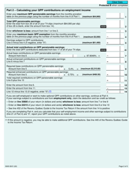 Form 5005-S8 Schedule 8 Quebec Pension Plan Contributions - Canada, Page 2