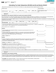 Form T2152 Schedule 2 Calculating Tax Under Subsections 204.82(3) and (6) and Section 204.841 - Canada