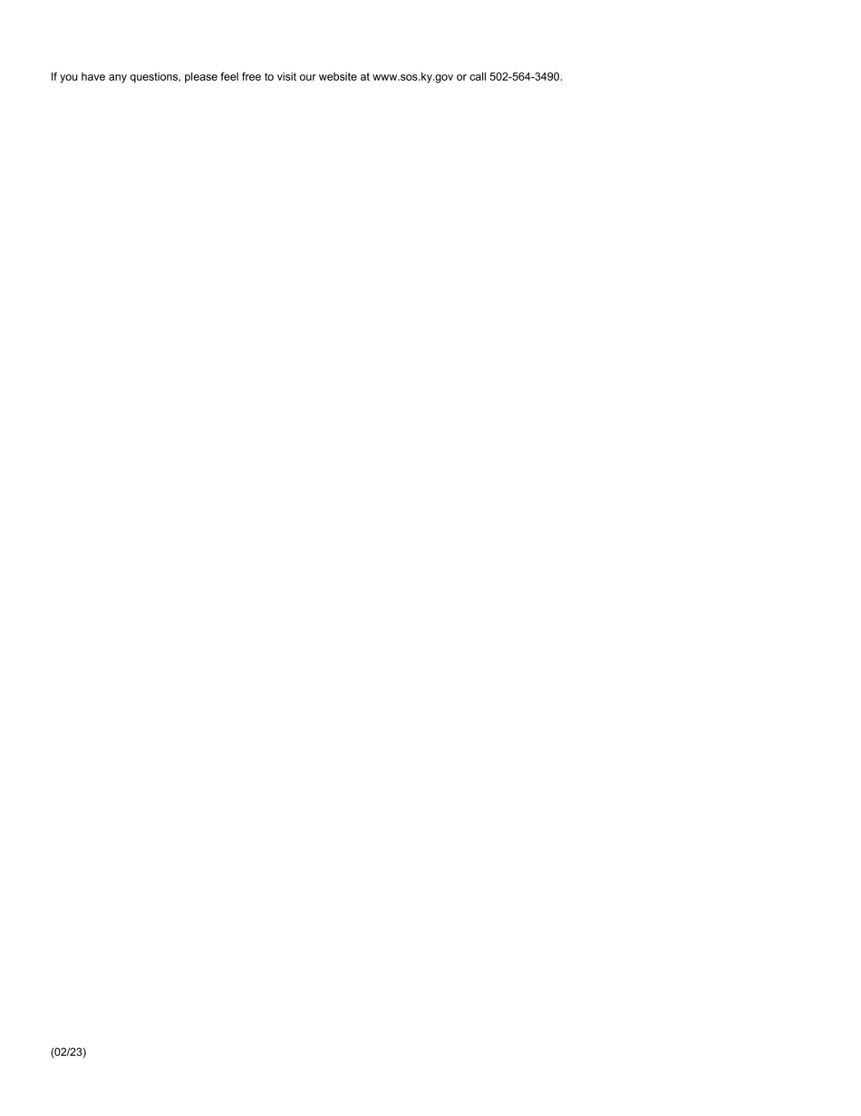 Form AAN Amended Certificate of Assumed Name (Domestic or Foreign Business Entity) - Kentucky, Page 3