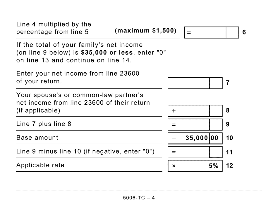Form 5006-TC (ON479) Ontario Credits (Large Print) - Canada, Page 4