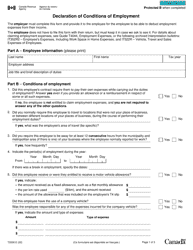 Form T2200 Declaration of Conditions of Employment - Canada