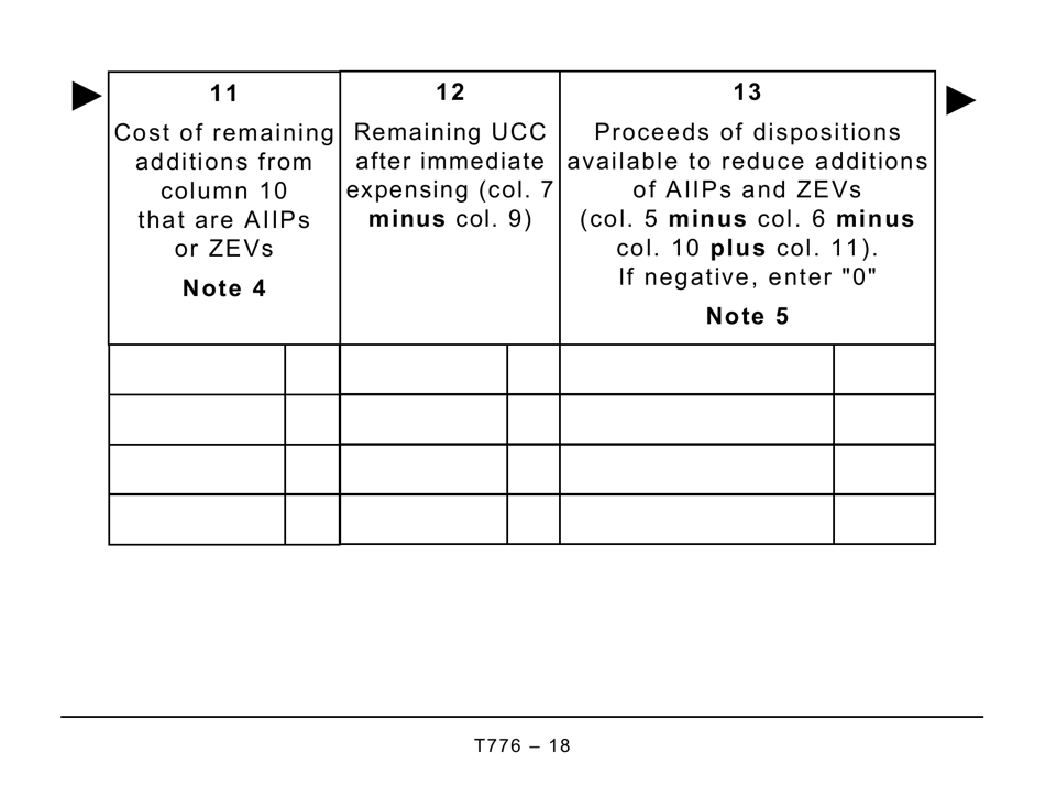 Form T776 Statement of Real Estate Rentals (Large Print) - Canada, Page 18