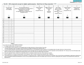 Form T2 Schedule 89 Request for Capital Dividend Account Balance Verification - Canada, Page 3