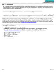 Form L502 Special Import Certificate Application - Canada, Page 3