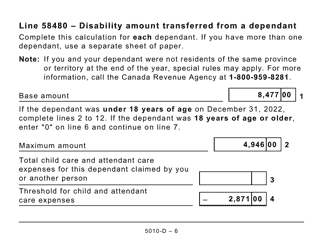 Form 5010-D Worksheet BC428 British Columbia (Large Print) - Canada, Page 6