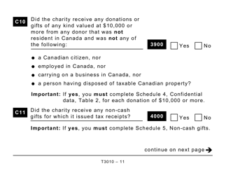 Form T3010 Registered Charity Information Return (Large Print) - Canada, Page 11