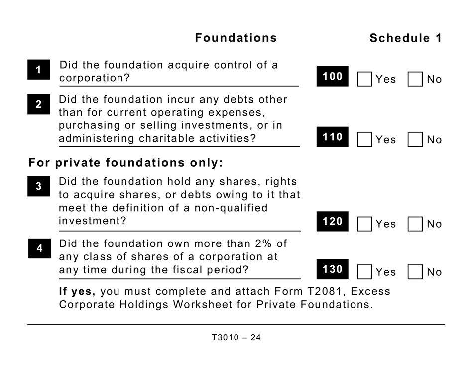 Form T3010 Registered Charity Information Return (Large Print) - Canada, Page 24