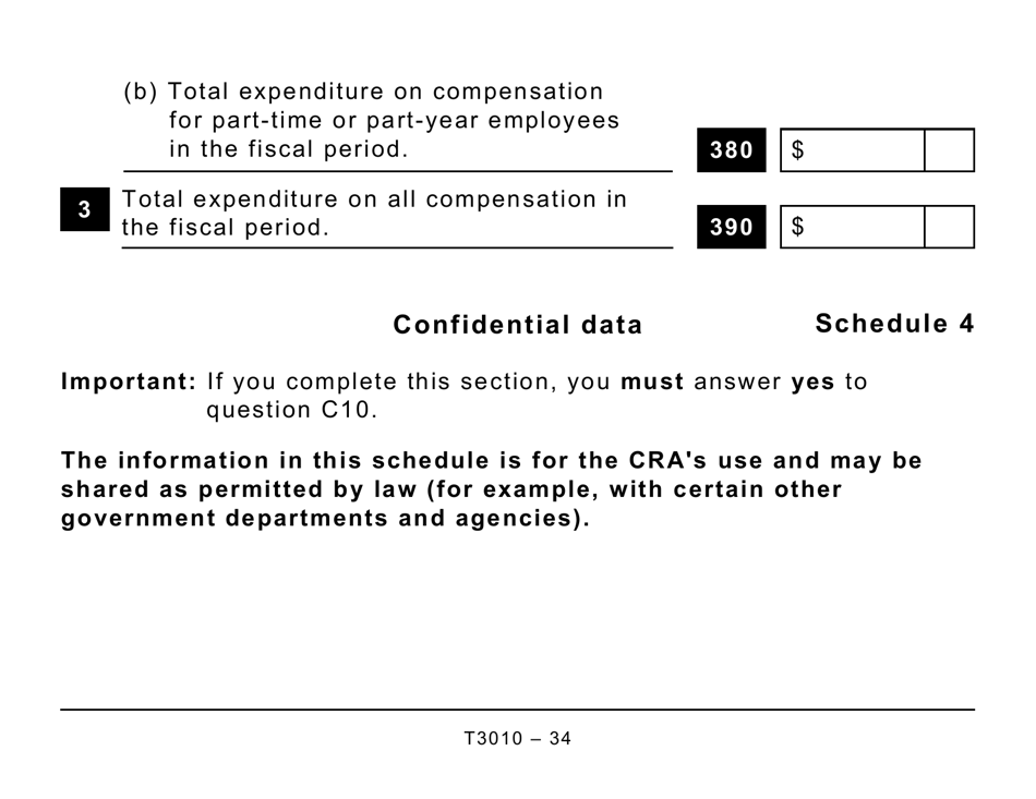 Form T3010 Registered Charity Information Return (Large Print) - Canada, Page 34