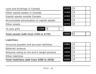 Form T3010 Registered Charity Information Return (Large Print) - Canada, Page 40