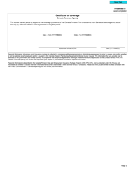 Form CPT113 Certificate of Coverage Under the Canada Pension Pursuant to Article V of the Agreement on Social Security Between Canada and Barbados - Canada, Page 3