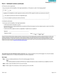 Form T2201 Disability Tax Credit Certificate - Canada, Page 2