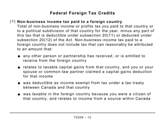Form T2209 Federal Foreign Tax Credits - Large Print - Canada, Page 12