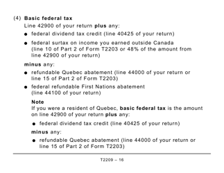 Form T2209 Federal Foreign Tax Credits - Large Print - Canada, Page 16