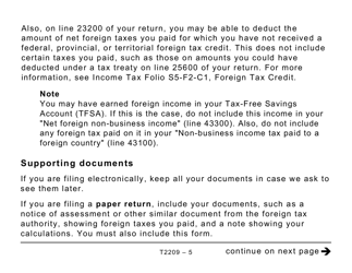 Form T2209 Federal Foreign Tax Credits - Large Print - Canada, Page 5