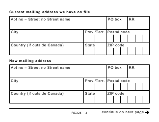 Form RC325 Address Change Request - Large Print - Canada, Page 3