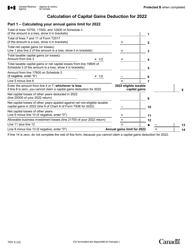 Form T657 Calculation of Capital Gains Deduction - Canada, Page 3