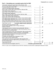 Form T657 Calculation of Capital Gains Deduction - Canada, Page 4