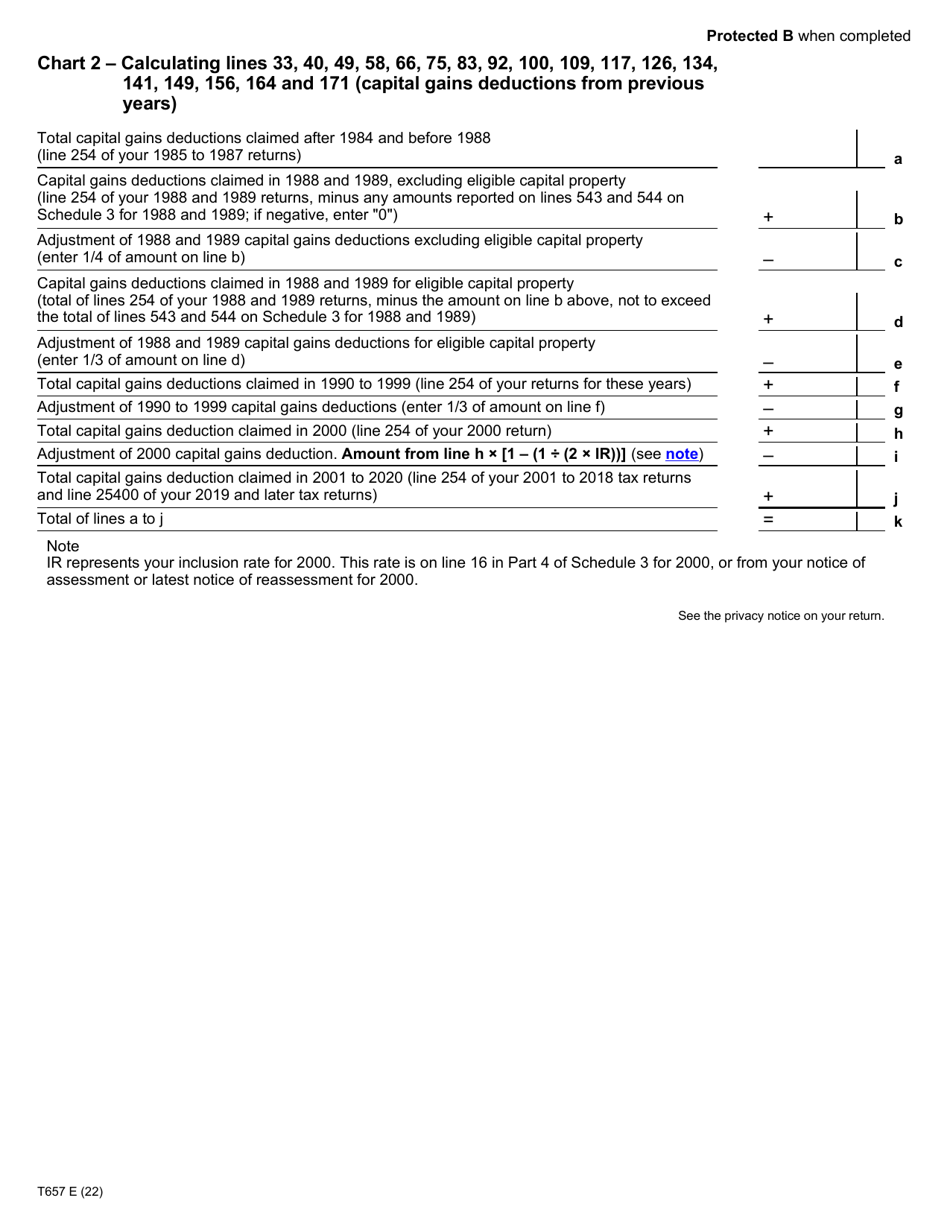 Form T657 Calculation of Capital Gains Deduction - Canada, Page 7