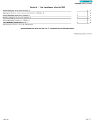 Form T184 Capital Gains Refund to a Mutual Fund Trust - Canada, Page 5
